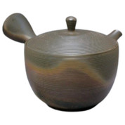 Teapot Kyusu Tokoname - GYOKKO - Gray - 210 ml cc - Ceramic Mesh -  Line