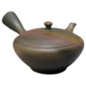 Teapot Kyusu Tokoname - GYOKKO - Gray - 180 ml cc - Ceramic Mesh - Plain