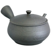 Teapot Kyusu Tokoname - GYOKKO - Gray - 300 ml cc - Ceramic Mesh - Line