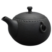 Teapot Kyusu Tokoname - SHOHO - Black - 200 ml cc - Ceramic Mesh - Ring