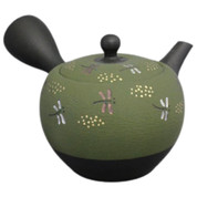 Teapot Kyusu Tokoname - SHOHO - Green - 290 ml cc - Ceramic Mesh - Dragonfly