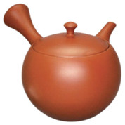 Teapot Kyusu Tokoname - MORIMASA - Orange - 300 ml cc - Ceramic Mesh - Plain