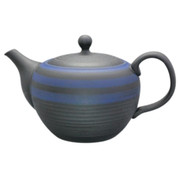 Teapot Kyusu Tokoname - HAKUYO - Black - 390 ml cc - Ceramic Mesh - Blue Line