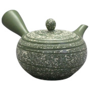 Teapot Kyusu Tokoname - SEISHO - Green - 300 ml cc - Ceramic Mesh - Line