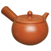 Teapot Kyusu Tokoname - MAMIYA - Orange - 330 ml cc - Ceramic Mesh - Plain A