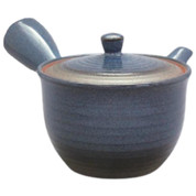 Teapot Kyusu Tokoname - SEISHO - Blue - 9 oz (270 ml) - Stainless Mesh - Blue Glaze