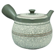 Teapot Kyusu Tokoname - SHUNJU - Green - 450 ml cc - Stainless Mesh Spray & Line