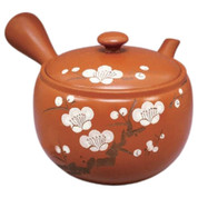 Teapot Kyusu Tokoname - TAKEHARU - Orange - 540 ml cc - Ceramic Mesh - Plum