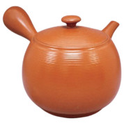 Teapot Kyusu Tokoname - TAKEHARU - Orange - 540 ml cc - Stainless Mesh - Line