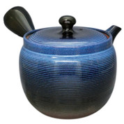Teapot Kyusu Tokoname - AKIRA - Blue - 600 ml cc - Ceramic Mesh - Namako Glaze
