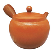 Teapot Kyusu Tokoname - AKIRA - Orange - 1080 ml cc - Ceramic Mesh Almond Shaped