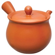 Teapot Kyusu Tokoname - MAMIYA - Orange - 1150 ml cc - Ceramic Mesh - Plain A