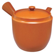 Teapot Kyusu Tokoname - FUSEN - Orange - 930 ml cc - Stainless Mesh - Plain