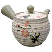 Teapot Kyusu Tokoname - AKIRA - Beige - 400 ml cc - Ceramic Mesh - Sakura