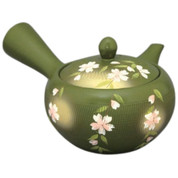 Teapot Kyusu Tokoname - AKIRA - Green - 360 ml cc - Ceramic Mesh - Sakura