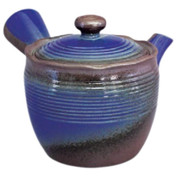 Teapot Kyusu Banko ware - Blue - 340 ml/cc - Stainless Mesh - Lapis Lazuli