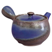 Teapot Kyusu Banko ware - Blue - 450 ml/cc - Stainless Mesh - Lapis Lazuli