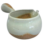 Cooling Bowl Ceramic Yuzamashi - ISSHIN - 420 ml - Ash Glaze for Green Tea Leaf