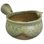 Cooling Bowl Ceramic Yuzamashi - ISSHIN - 270 ml Irabo Glaze for Green Tea Leaf