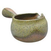 Cooling Bowl Ceramic Yuzamashi - ISSHIN - 420 ml Irabo Glaze for Green Tea Leaf