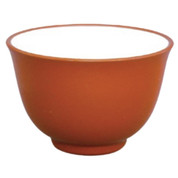 Teacups Set Yunomi - Ceramic Tokoname - Japanese Chawan - Orange - Plain A