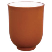 Teacups Set Yunomi - Ceramic Tokoname - Japanese Chawan - Orange - Plain B