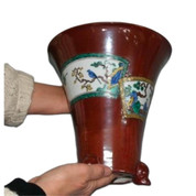 Vase Flower Pot H9 in Bird New Kutani yaki ware Japanese Porcelain Ikebana