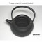 Nanbu Tetsubin - Mt.Fuji Landscape - 0.3 Liter : Japanese cast iron teapot - inside