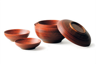 [VALUE] Oshima : Negoro Bowls & Dishes Set 7 pcs.- Negoro Nuri Lacquerware