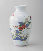 [Premium&91; Arita-yaki : PEONY - Japanese Porcelain Vases w Box from Arita Saga