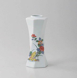 [VALUE] Arita-yaki : PEONY - Japanese Porcelain Small Vases w Box Arita Saga