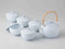 [Premium] Hasami Porcelain : KORIN - Kyusu tea pot & 5 Yunomi tea cups Set w Box