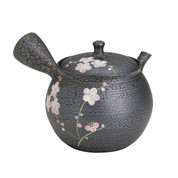 Tokoname Pottery : FLORAL - Japanese Kyusu tea pot 370cc Ceramic Mesh