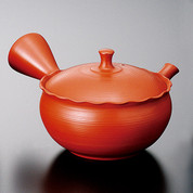 Tokoname Pottery : GYOKURYU (B) - Japanese Kyusu tea pot 250cc Ceramic Mesh