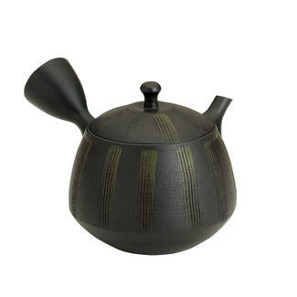 Tokoname Pottery : HOKURYU (B) - Japanese Kyusu tea pot 320cc Ceramic Mesh