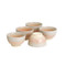 Hagiyaki Pottery Tea Cup Set : Ivory - 5 Yunomi Tea Cups - Casual ceramic
