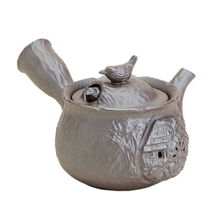 Banko-yaki Pottery : BIRDS - Japanese Pottery Kyusu Tea Pot 220cc