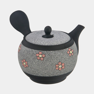 Tokoname Pottery : SYUNZYU - Blossoms - Japanese Pottery Kyusu Tea Pot 340cc ceramic mesh net