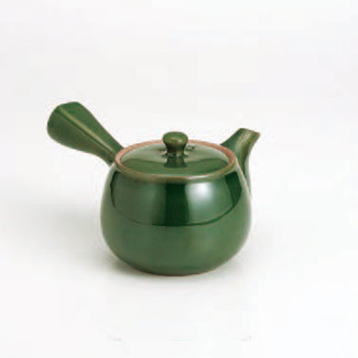 Kyusu Teapot Sozan 400 ml cc Dark Green Kago Ami Stainless Steel Net