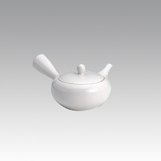 Kyusu Teapot SOZAN 300 cc ml White Obi ami stainless steel net