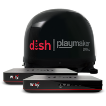 DISH Playmaker Dual 2 Receiver Bundle with Wally - Black