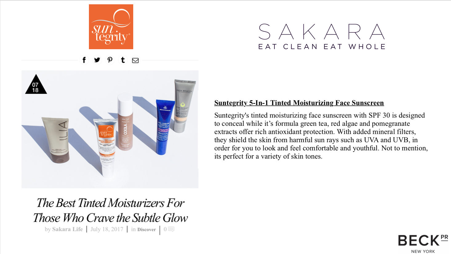 The Best Tinted Moisturizers For Those Who Crave The Subtle Glow - Sakara - Suntegrity Skincare
