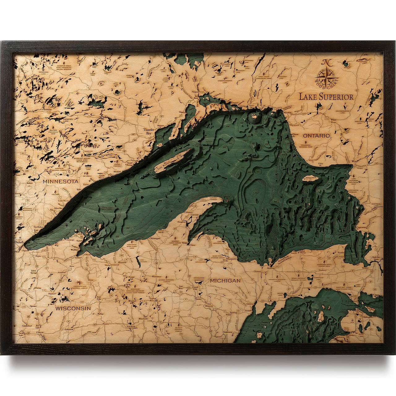 Lake Superior Depth Chart Map