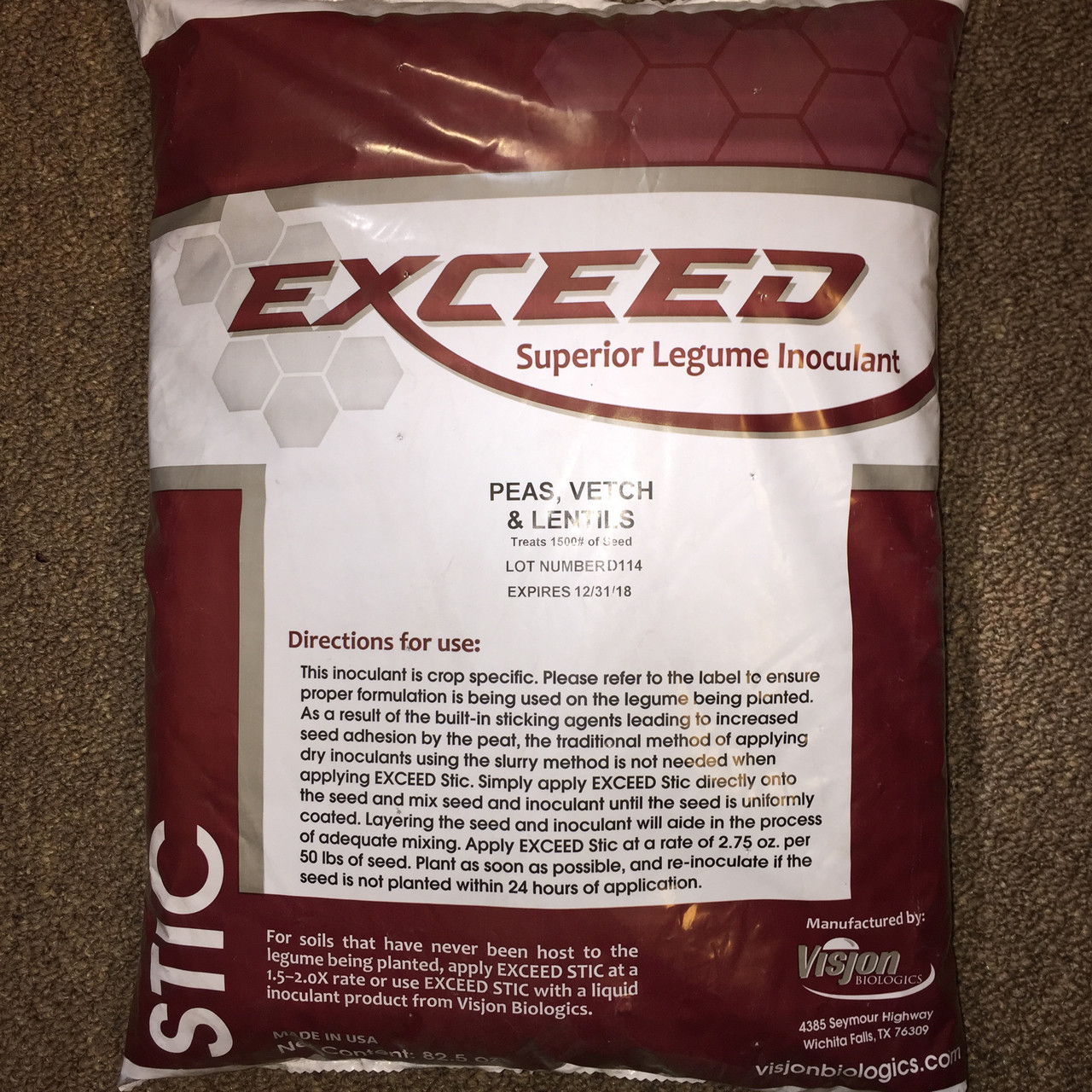 Exceed Stick For Peas Vetch & Lentils Large Bag - Hearne Seed