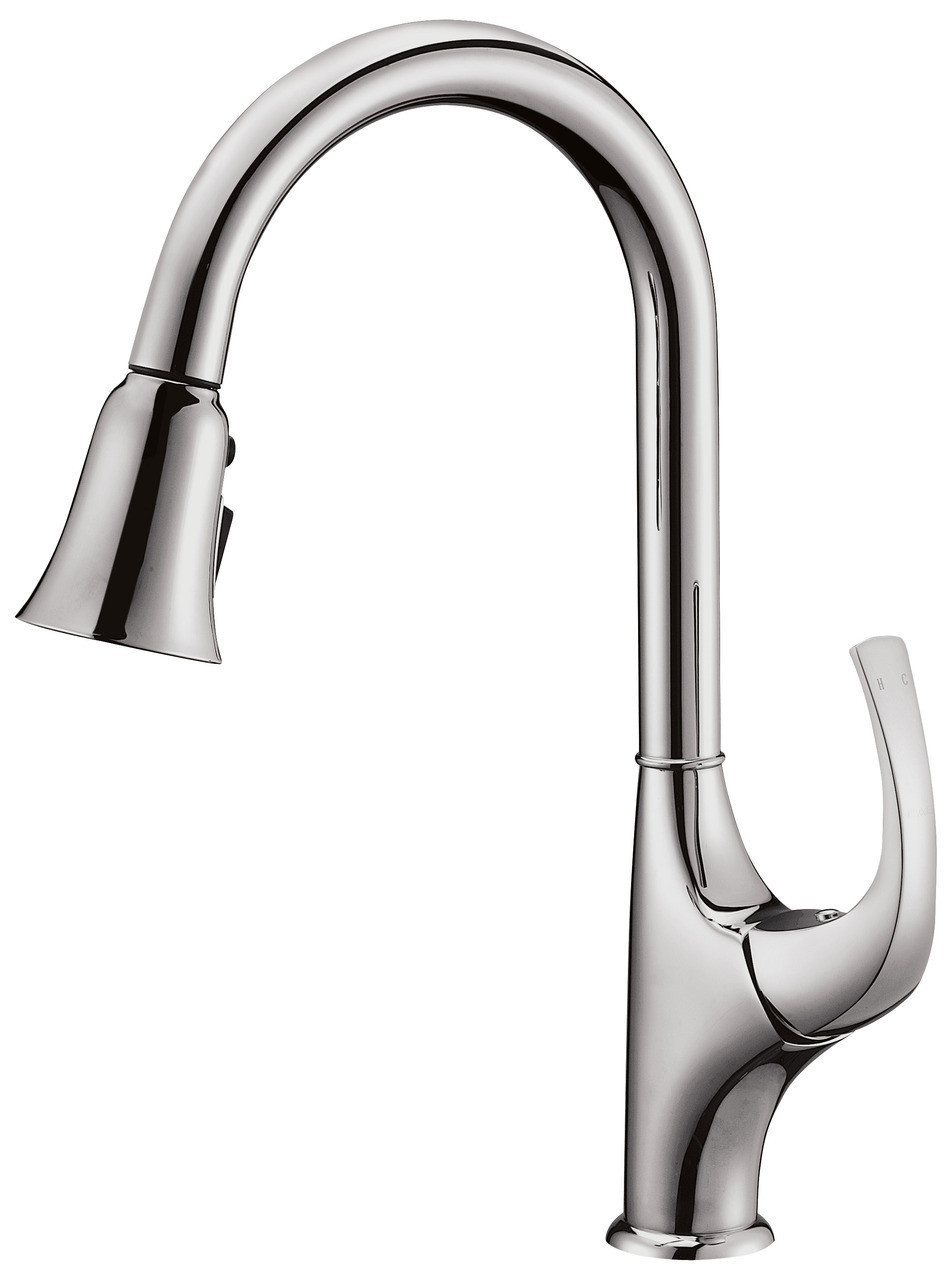 Italian Classical Design Kitchen Faucet In Brushed Nickel 09c