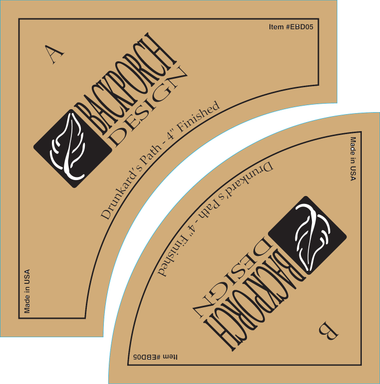 4 quot Drunkards Path Quilt Template Backporch Design