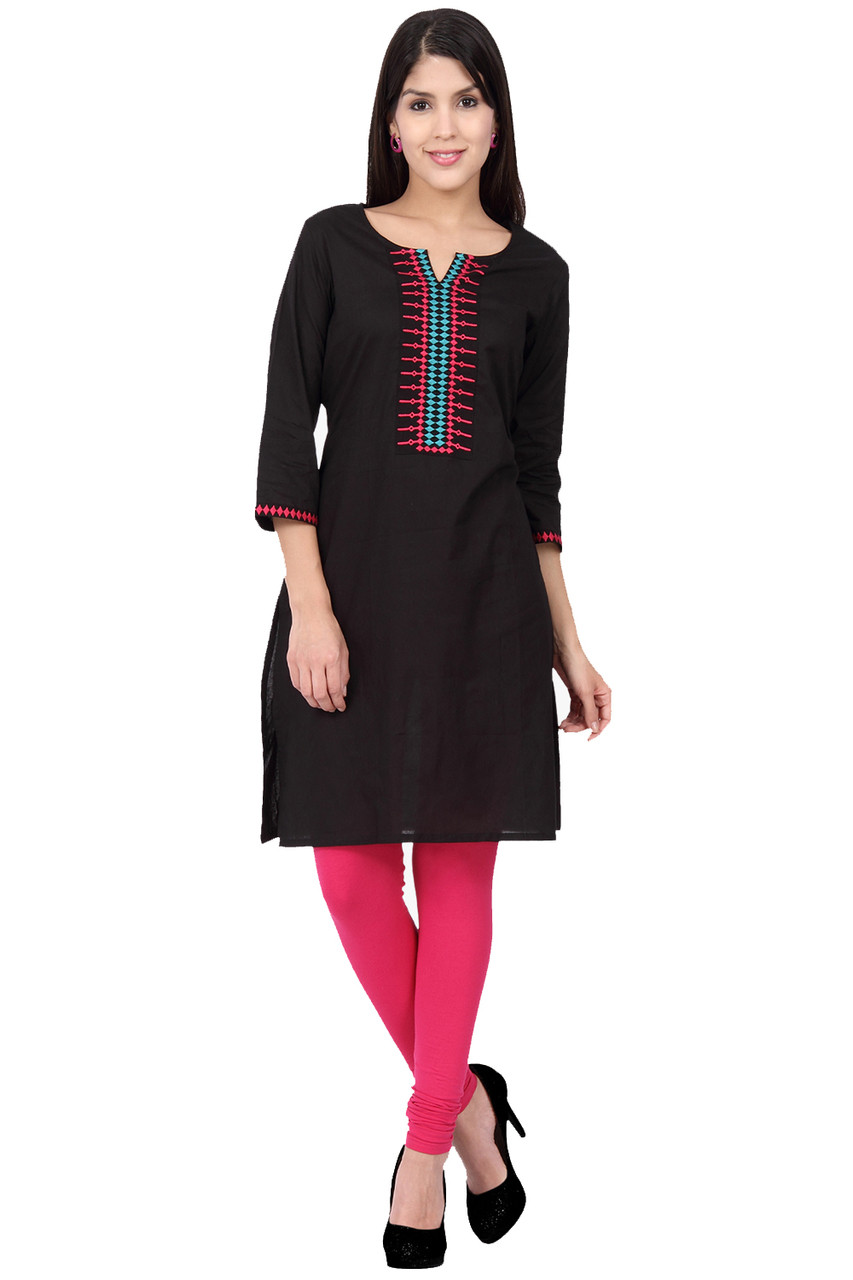 Ethnicity Women's Indian Fine Embroidered Classic Kurta Tunic InSattva