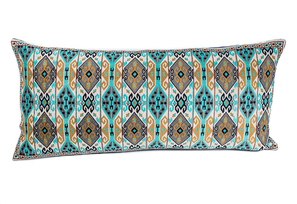 In Sattva Home Geometric And Ancient Art Hand Embellished Cotton
