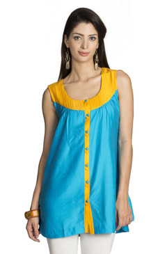 MOHR Womens Tunic Shirt with V-Neck and Full Length Sleeves