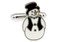 Cartoon Snowman cufflinks close up image